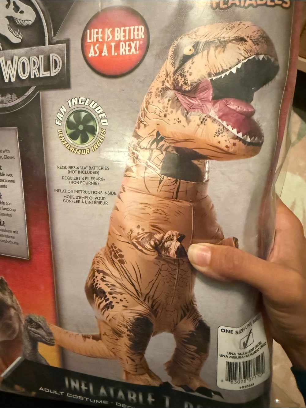 2 Inflatable T-Rex Adult Costumes - Brown